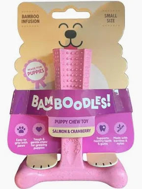 Bamboodles PUPPY Salmon and Cranberry Small 4"