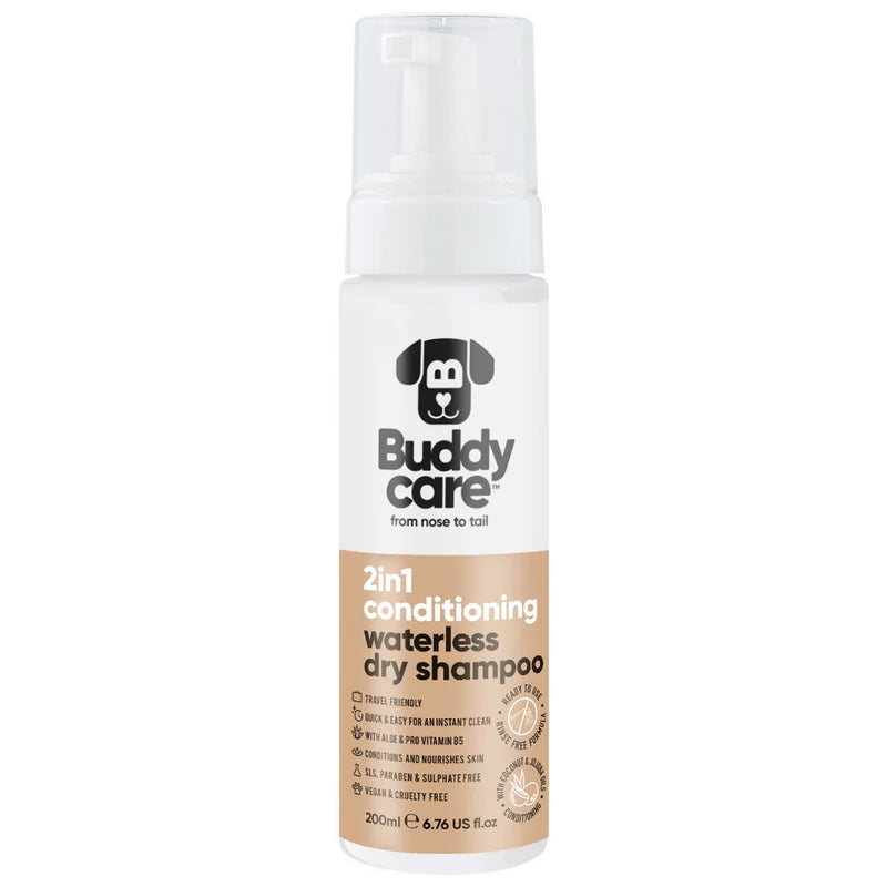 Buddy Care Waterless Dog Shampoo - 2 in 1 Coconut 200ml
