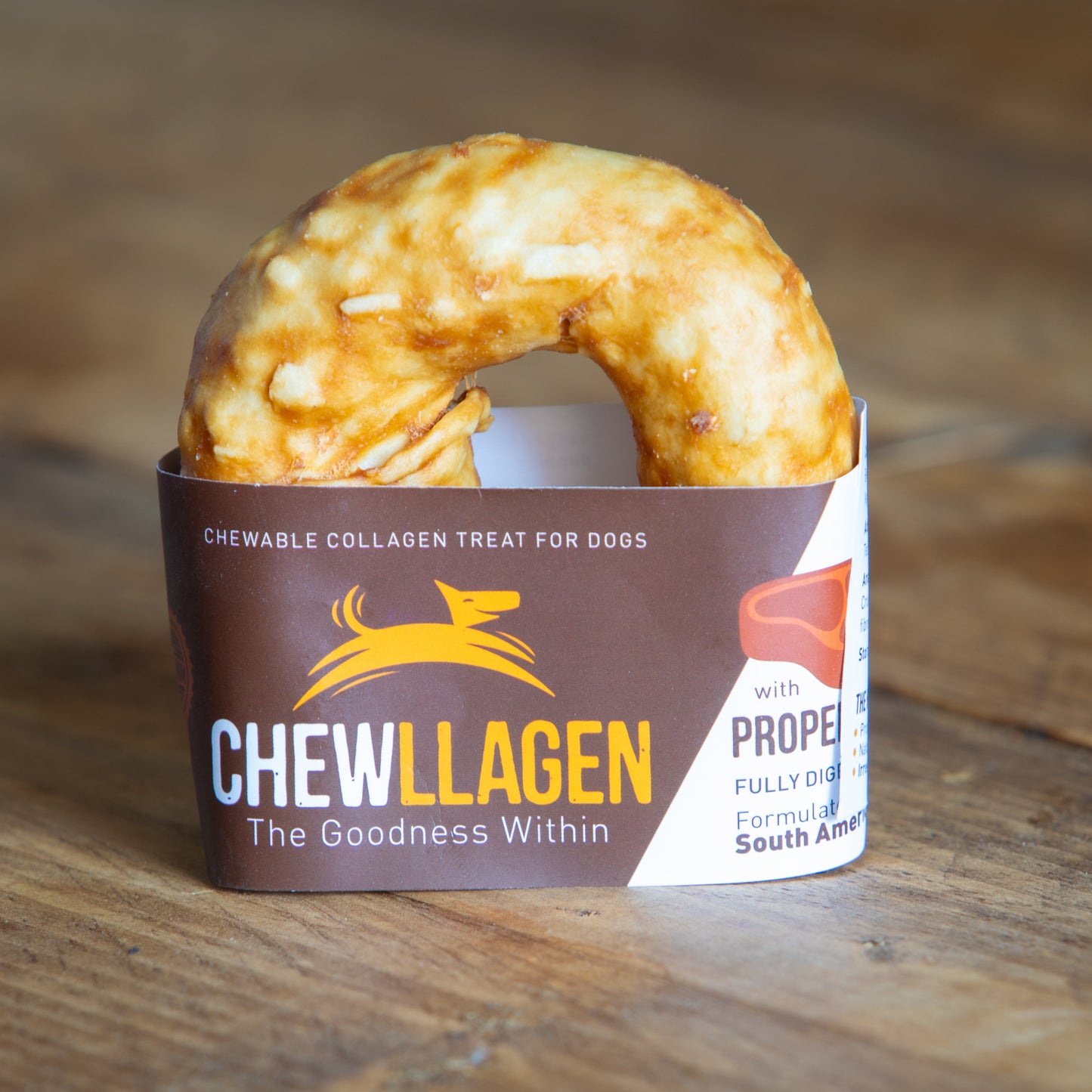 Chewllagen Beef Donut 3.5" – Collagen Chew for Small to Medium Dogs