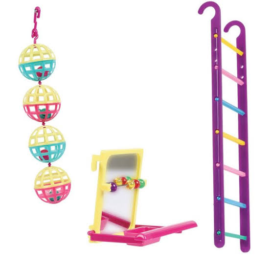 the bird house - multipack ball,ladder and perch (happypet)