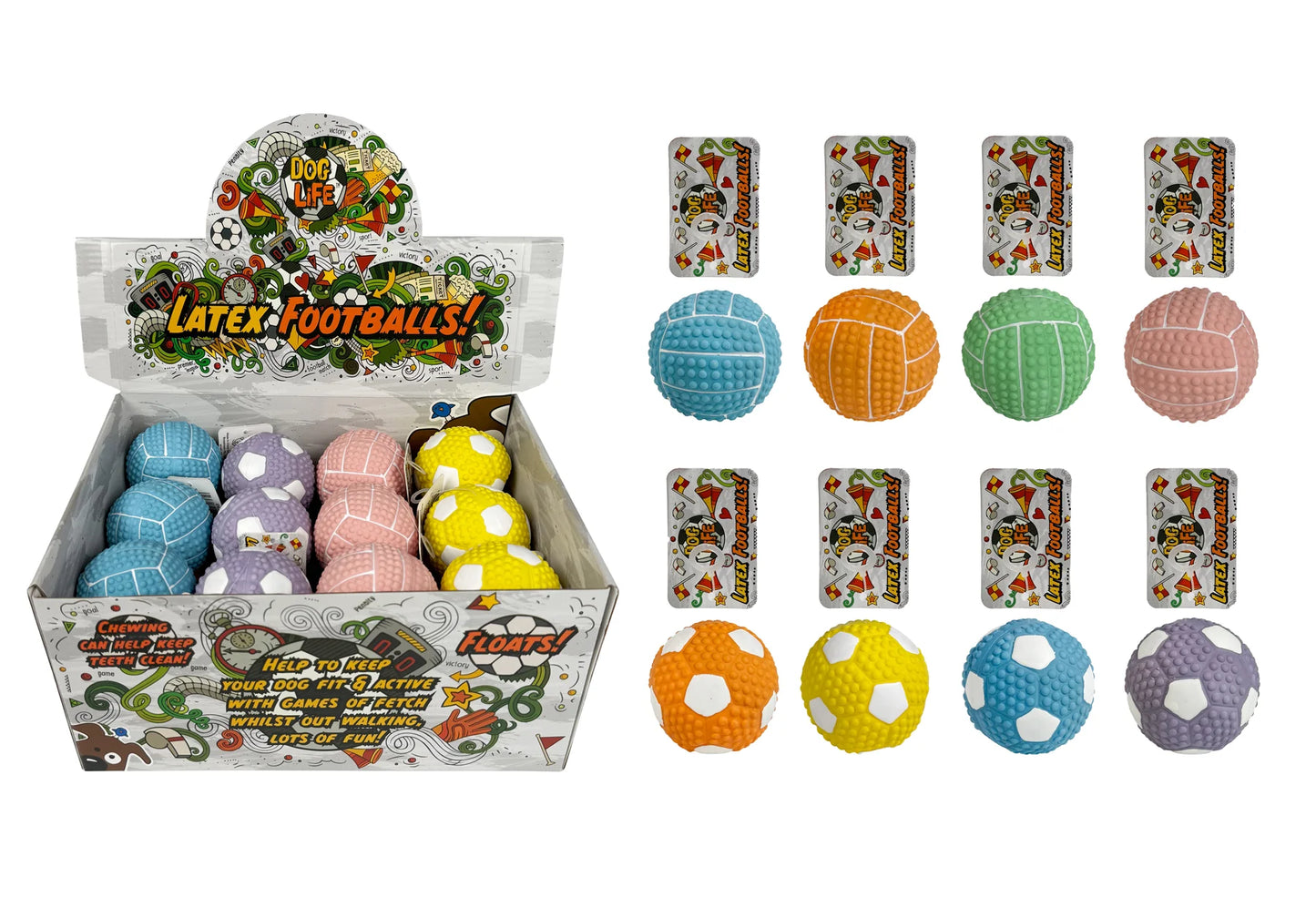 Latex Mini Football Dog Toy – 6.5cm