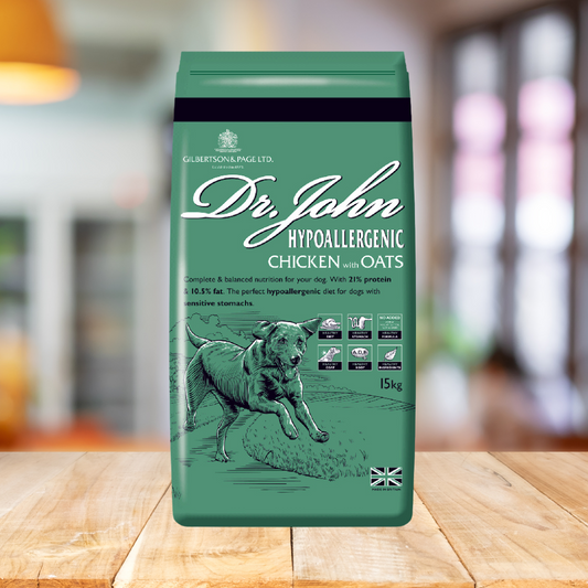 Dr John Hypo Chicken & Oats – Gentle Adult Dog Food (12.5kg)