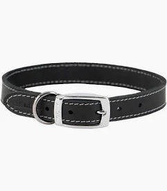 Ancol Leather Collar Size 5 (Black)