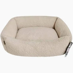Dream Paws Teddy Boucle Bed - Almond White - Large