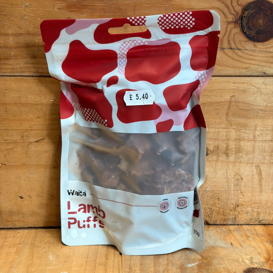 Waita air dried lamb puffs - over 12 weeks - small pack 70g