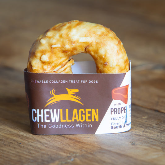Chewllagen Beef Donut 3.5" – Collagen Chew for Small to Medium Dogs