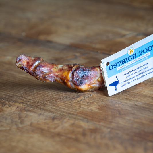 Natural Ostrich Foot – Hypoallergenic, Long-Lasting Chew