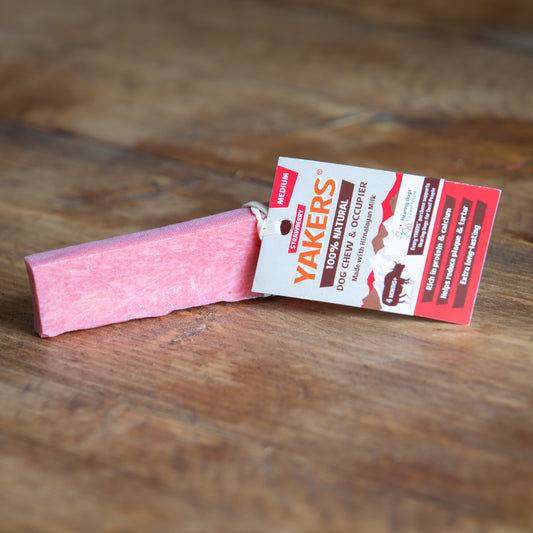 YAKERS Dog Chew – Strawberry Flavour (Medium)