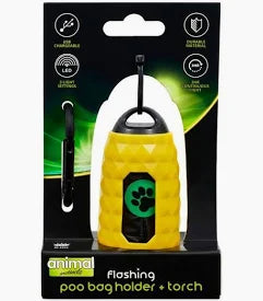 Animal Instincts Flashing Poo Bag Holder + Torch