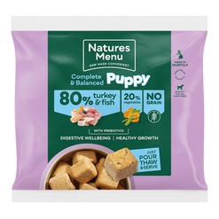 Country Hunter Frozen 80/20 PUPPY Turkey & Fish Nuggets 1kg