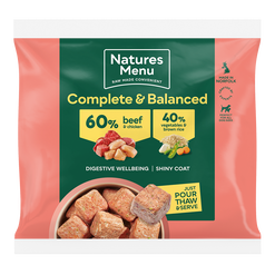 Natures Menu 60/40 Frozen Beef Nuggets 1kg