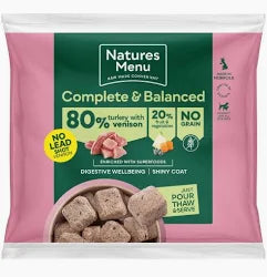 Natures Menu 80/20 Turkey and Venison Nuggets 1kg